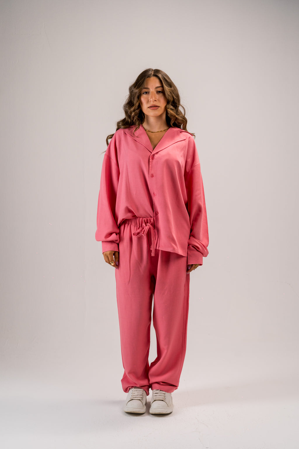 HOT PINK LINEN SET