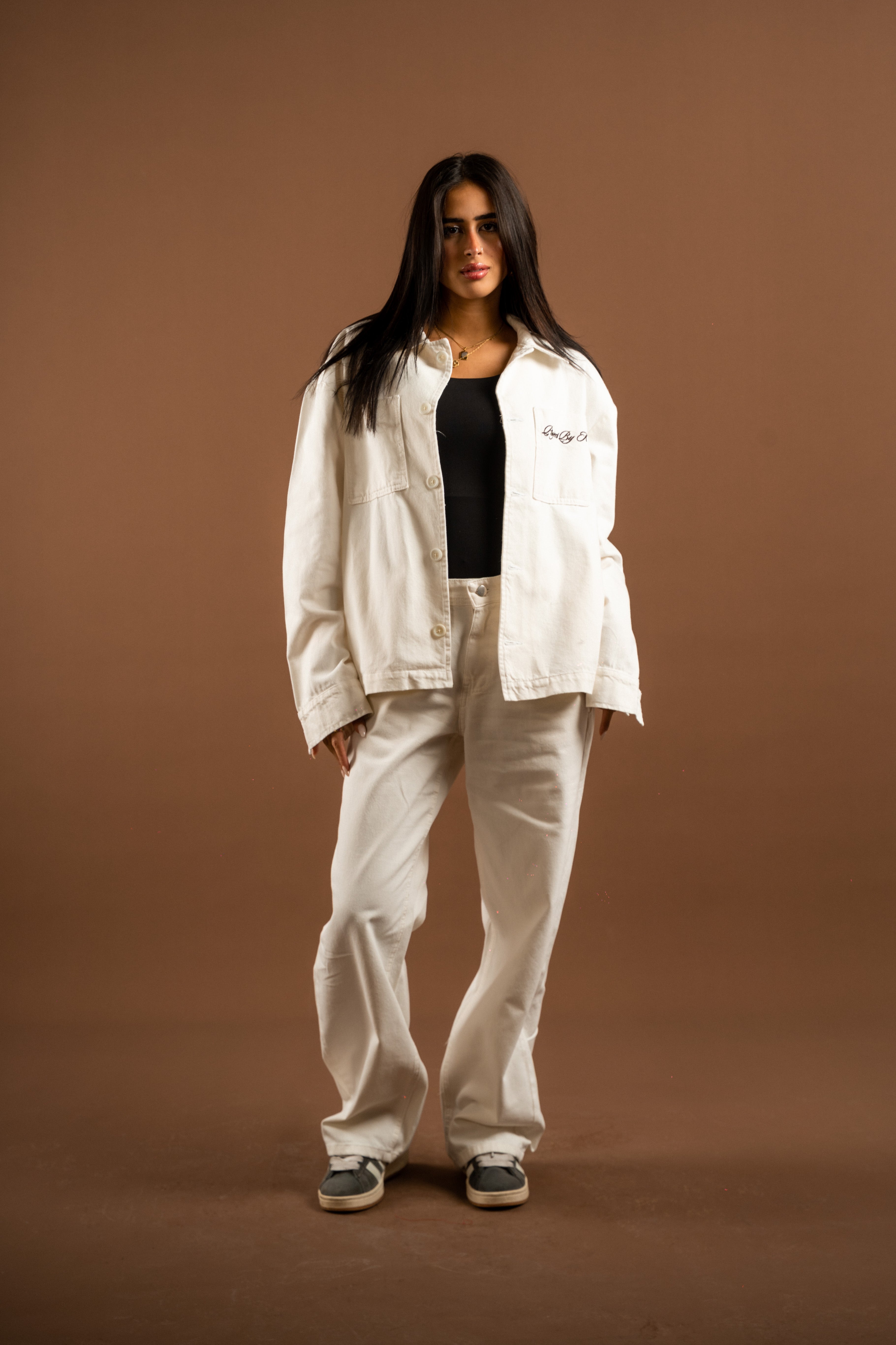 White raw denim