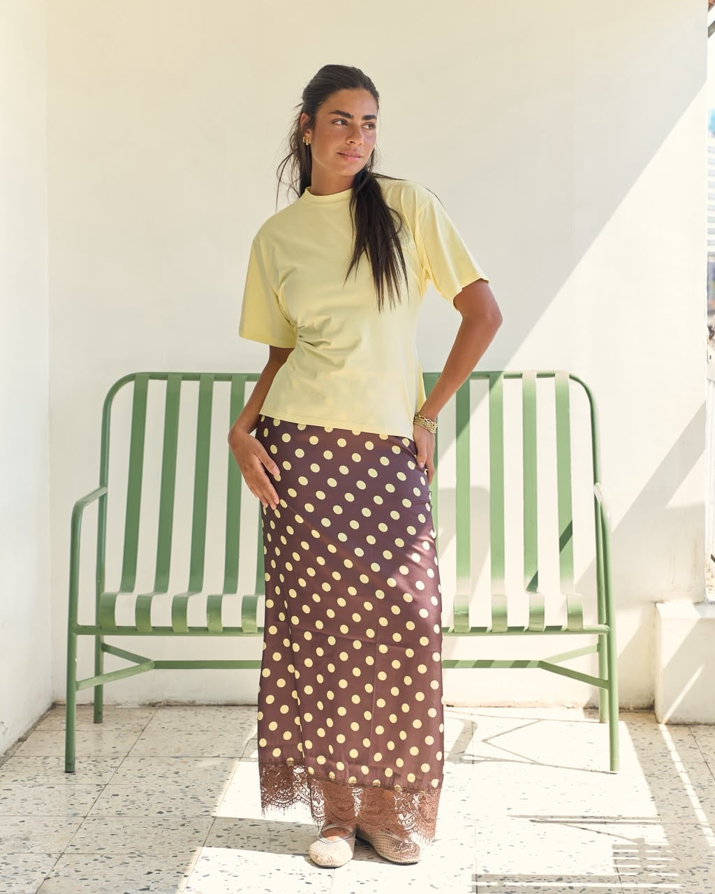 Polka skirt - Brown
