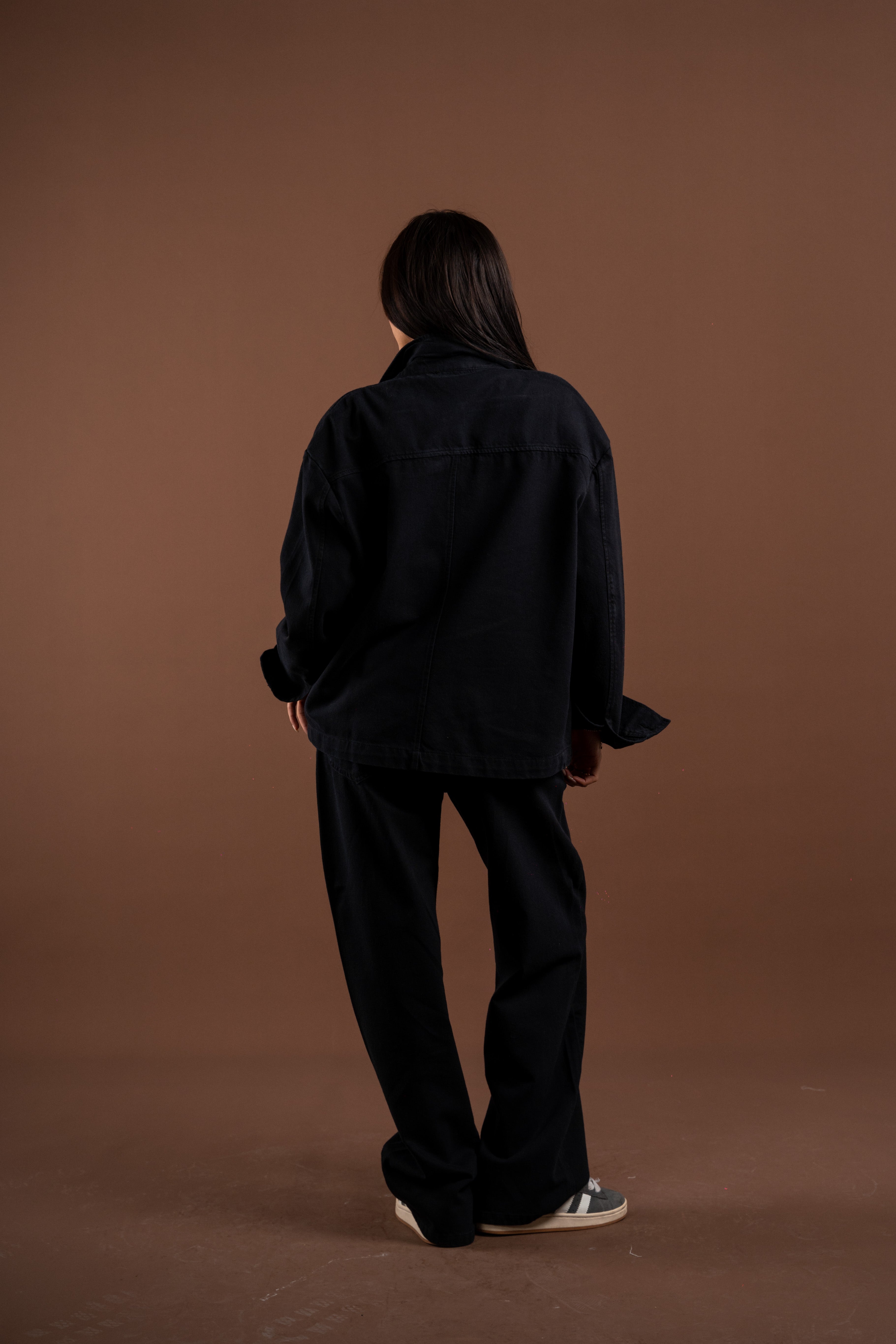Black raw jacket