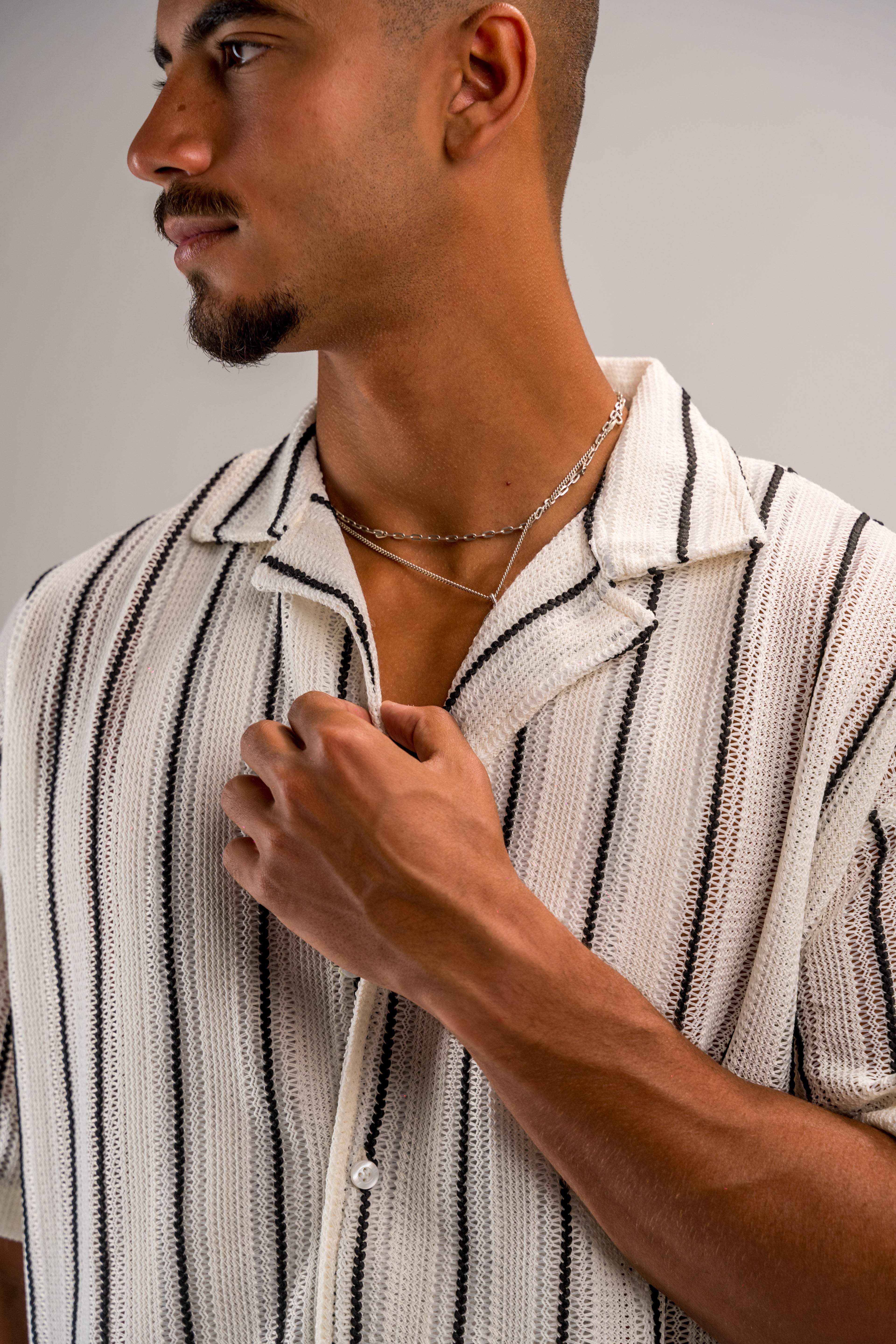 White Soft Stripe Shirt