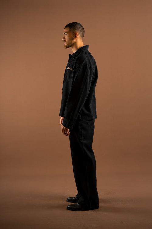 Black raw jacket