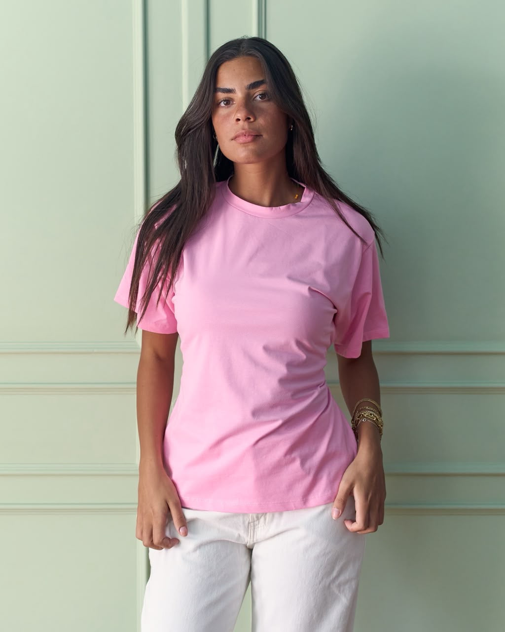 Waist Tie Top - Powder Pink