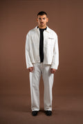 White raw denim
