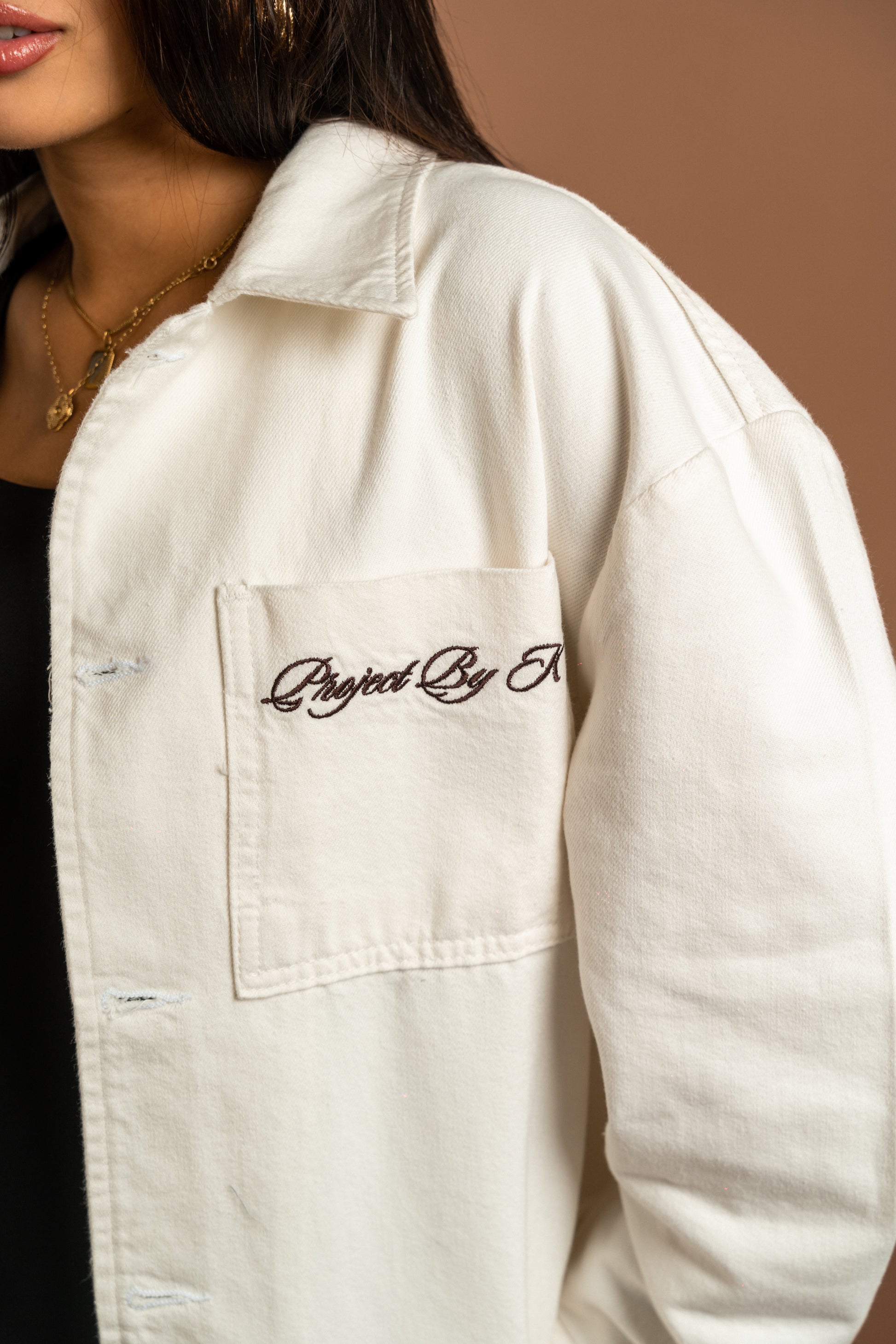 White raw jacket