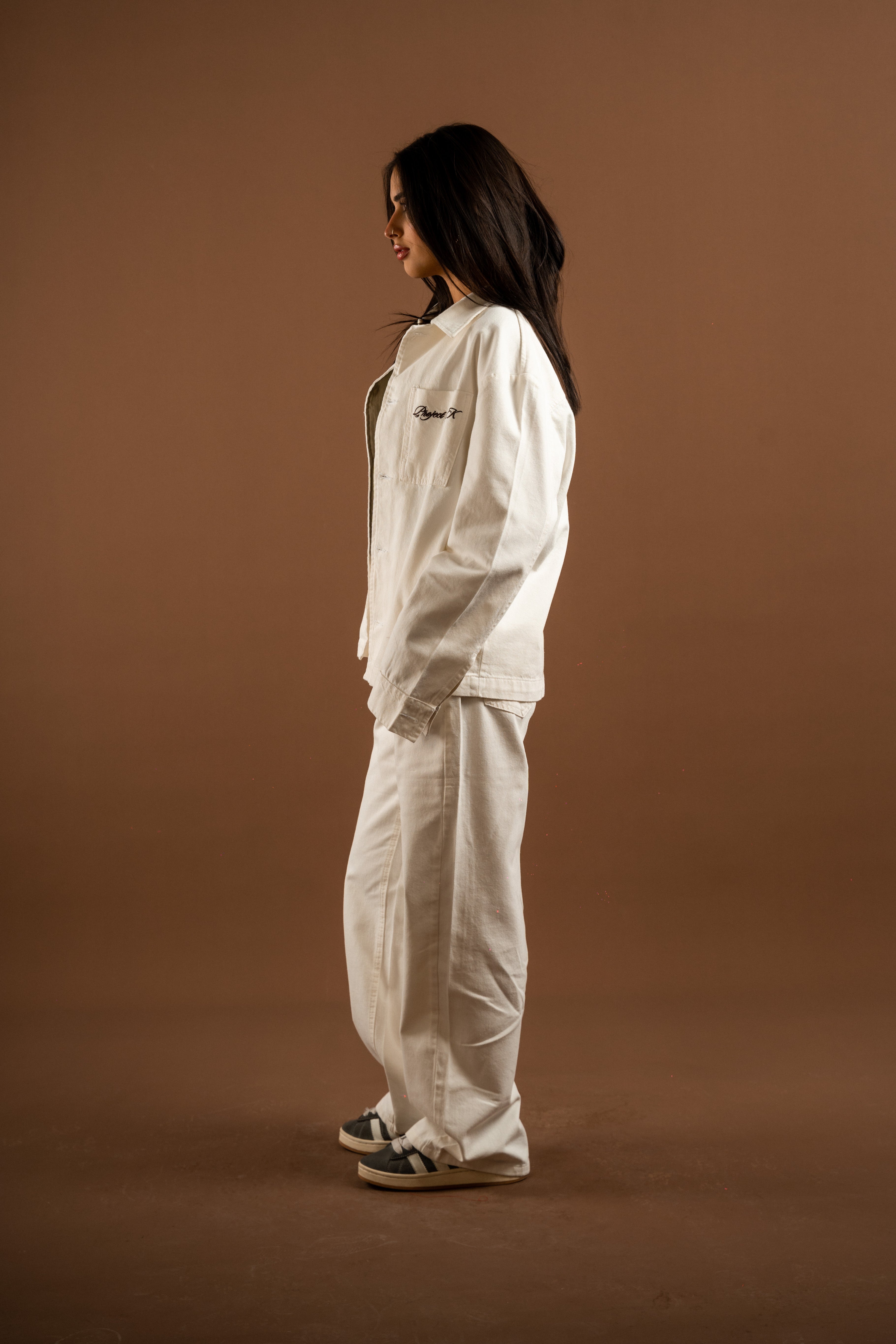White raw jacket