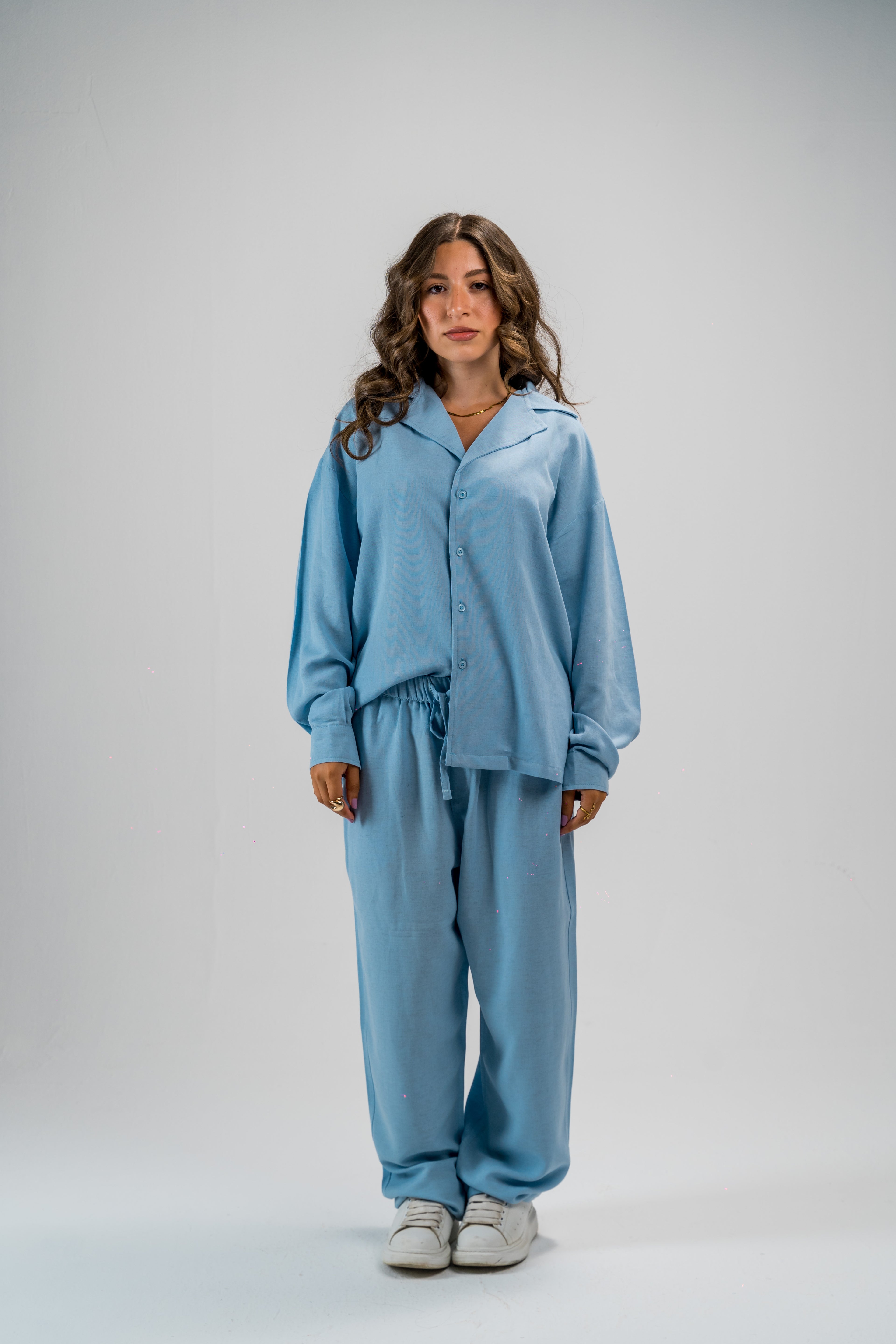 Baby blue linen shirt