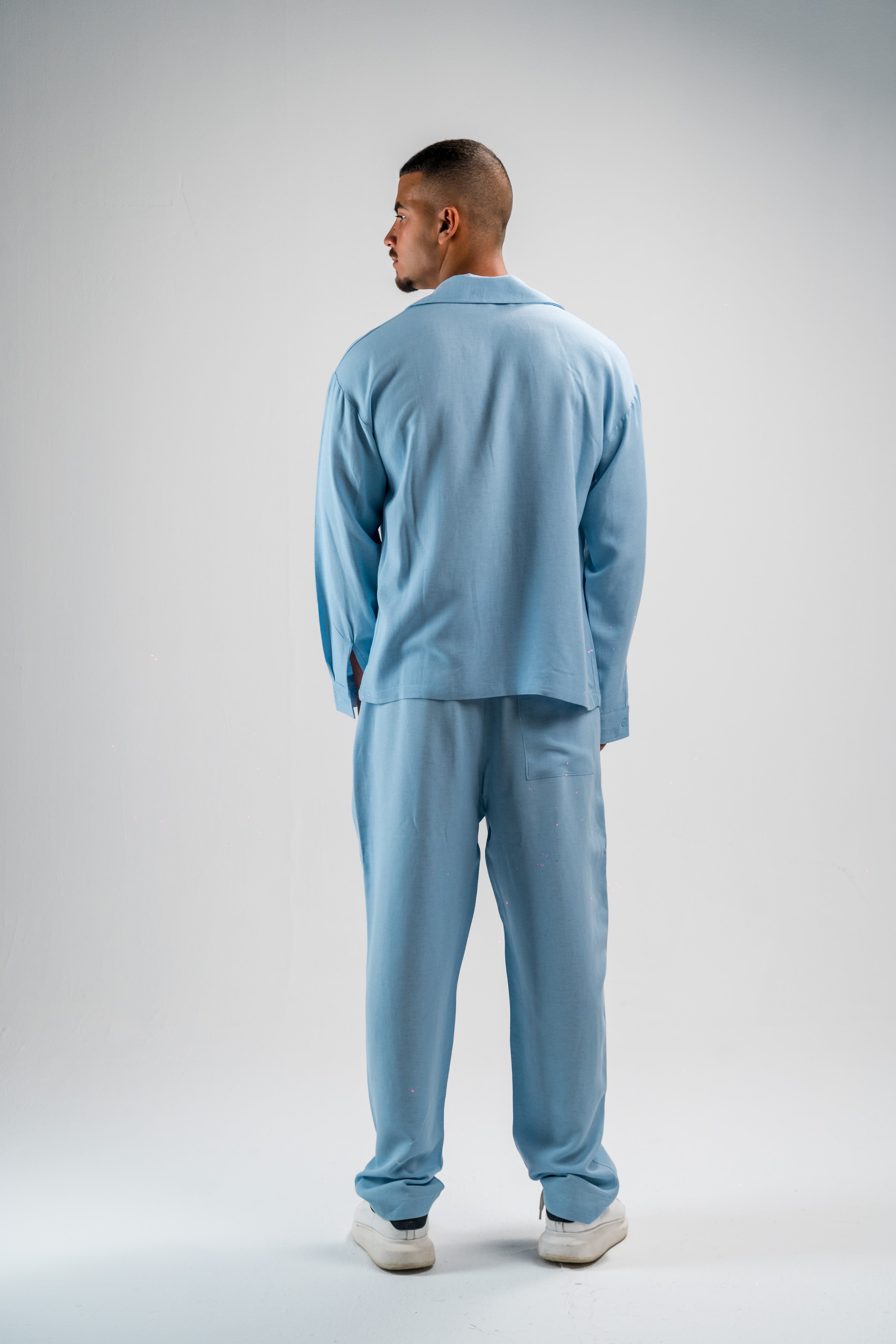 LIGHT BLUE LINEN SET