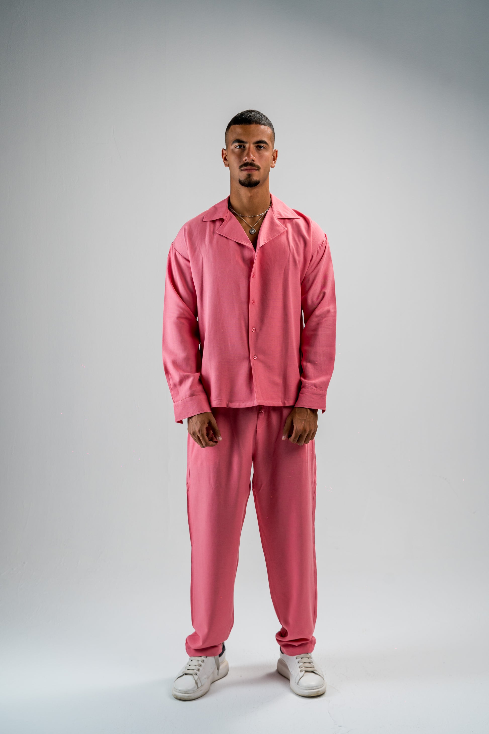 HOT PINK LINEN PANTS