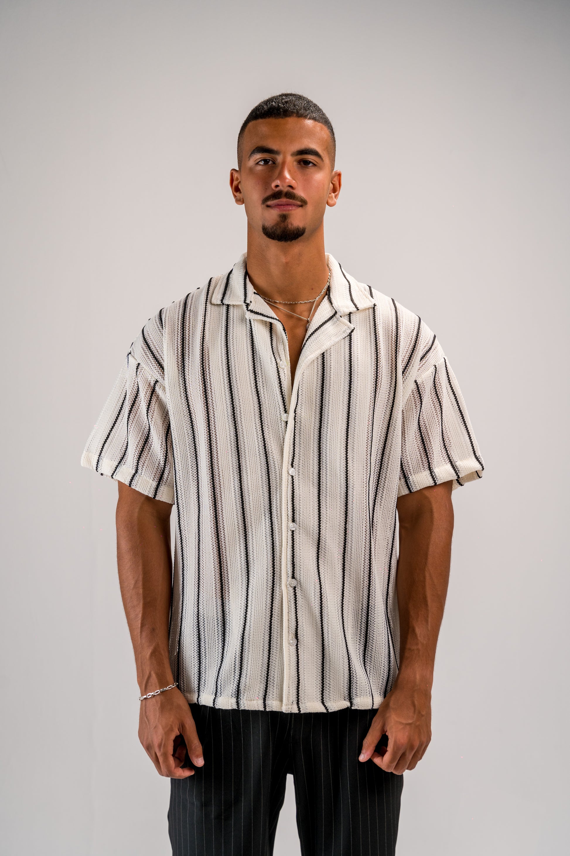 White Soft Stripe Shirt