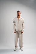 CREAME/BEIGE LINEN SET