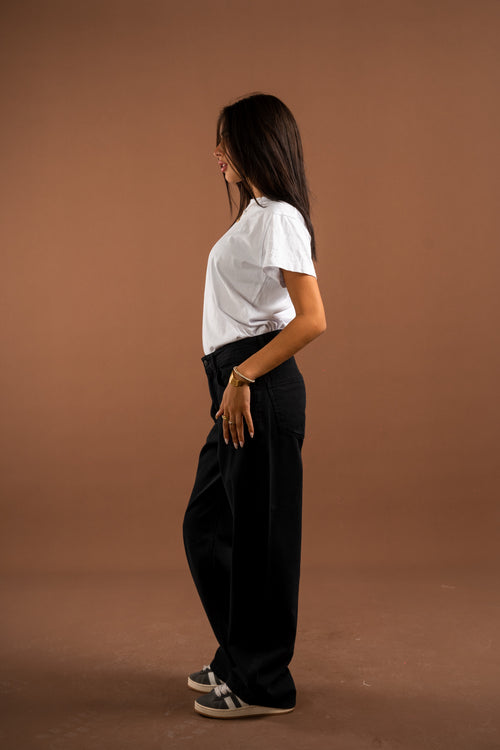 Black raw denim