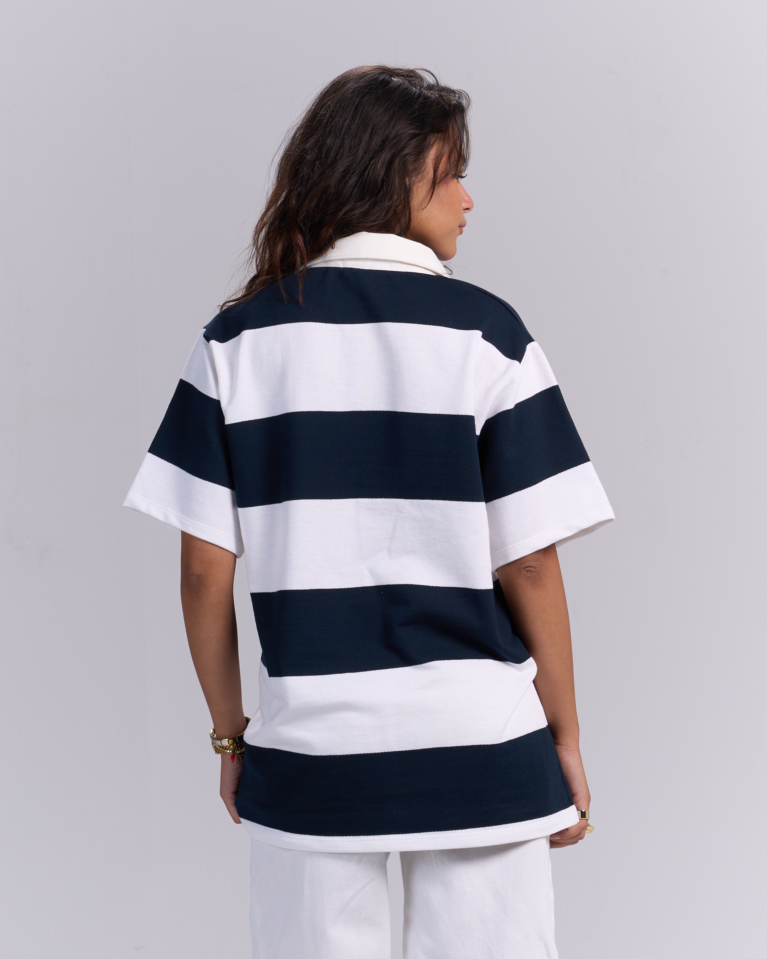 NAVY/WHITE  BREAKLINE POLO