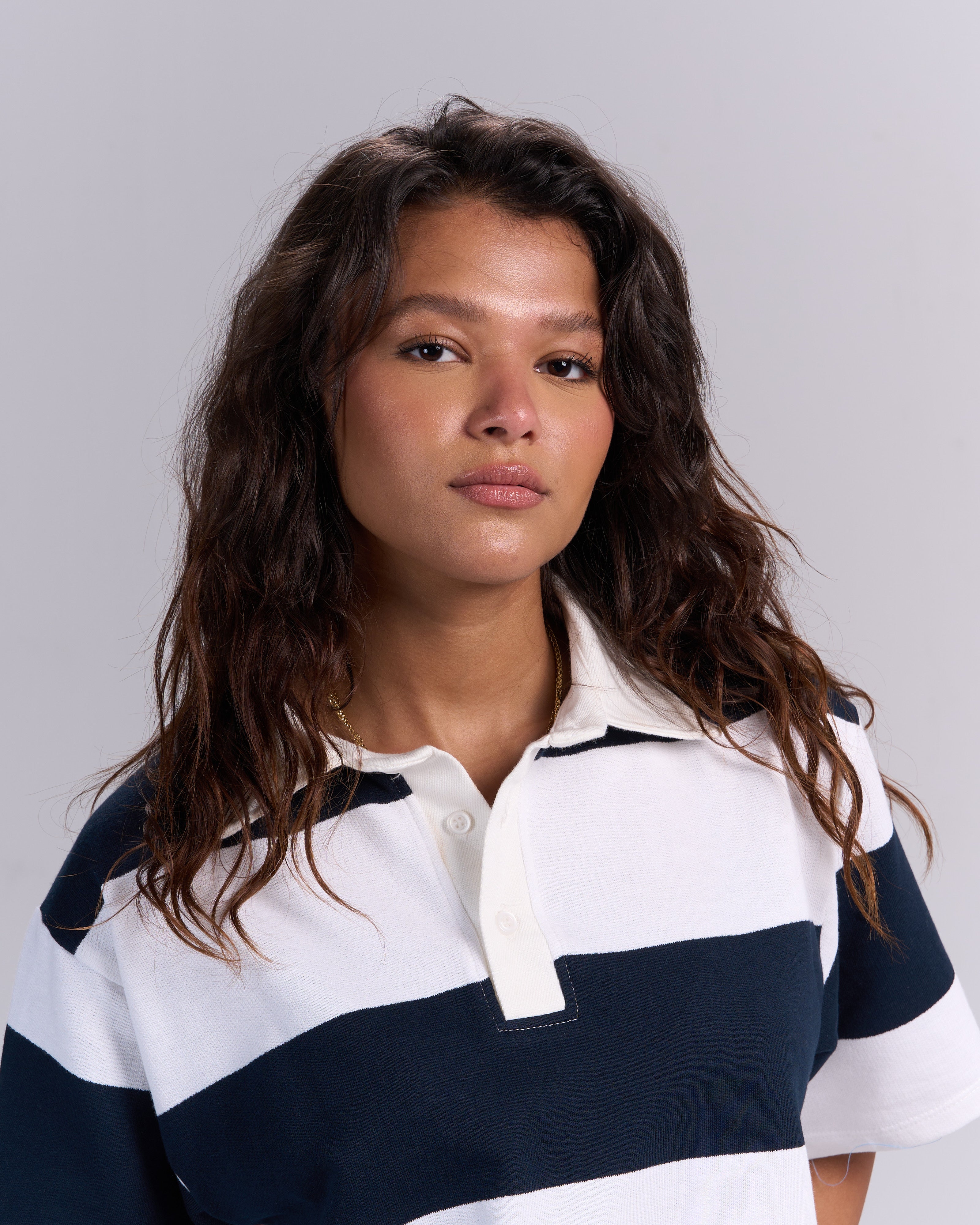 NAVY/WHITE  BREAKLINE POLO